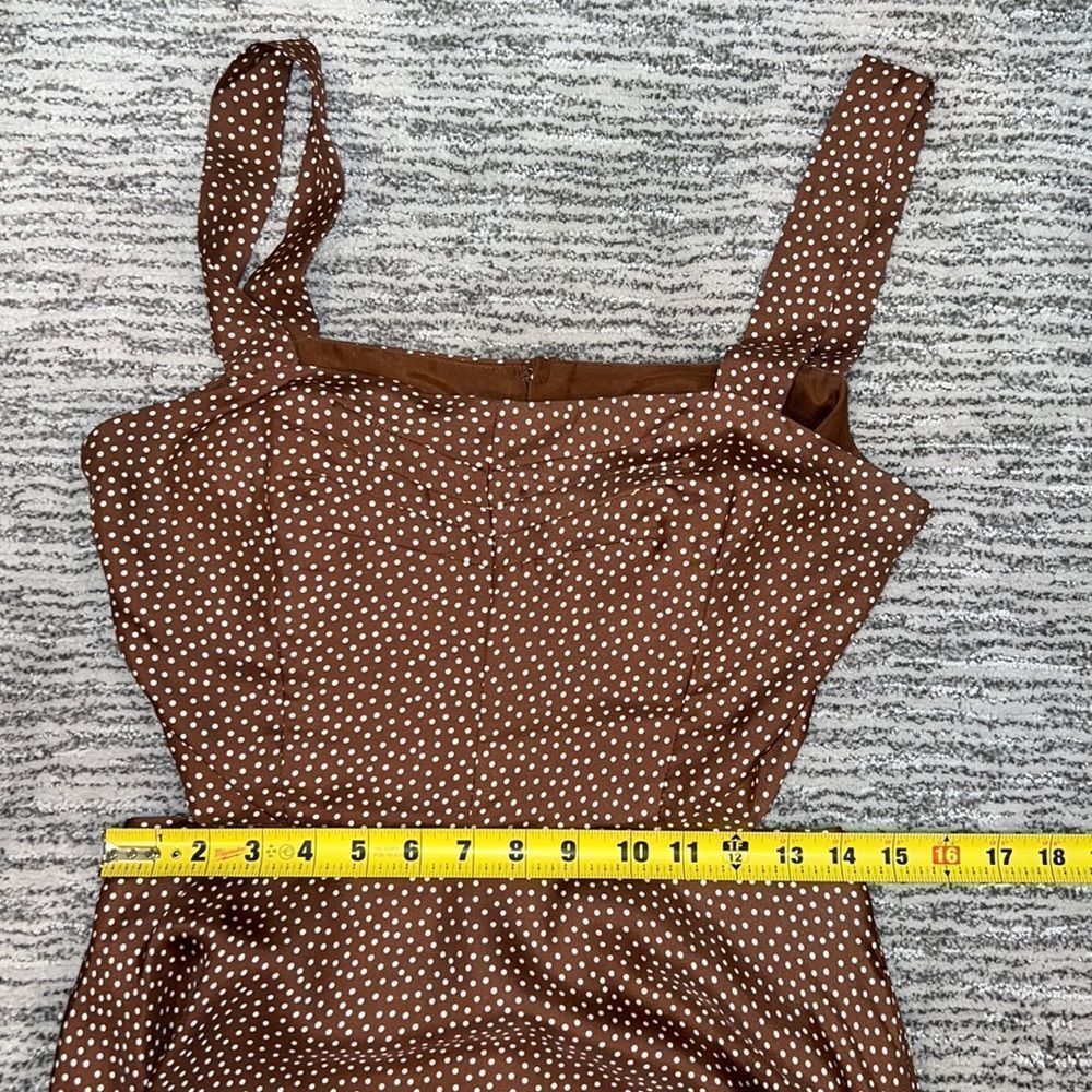 Cult Gaia Women's Brown Faye Silk Darted Dress Small HOST PICK❣️ - Picture 12 of 16